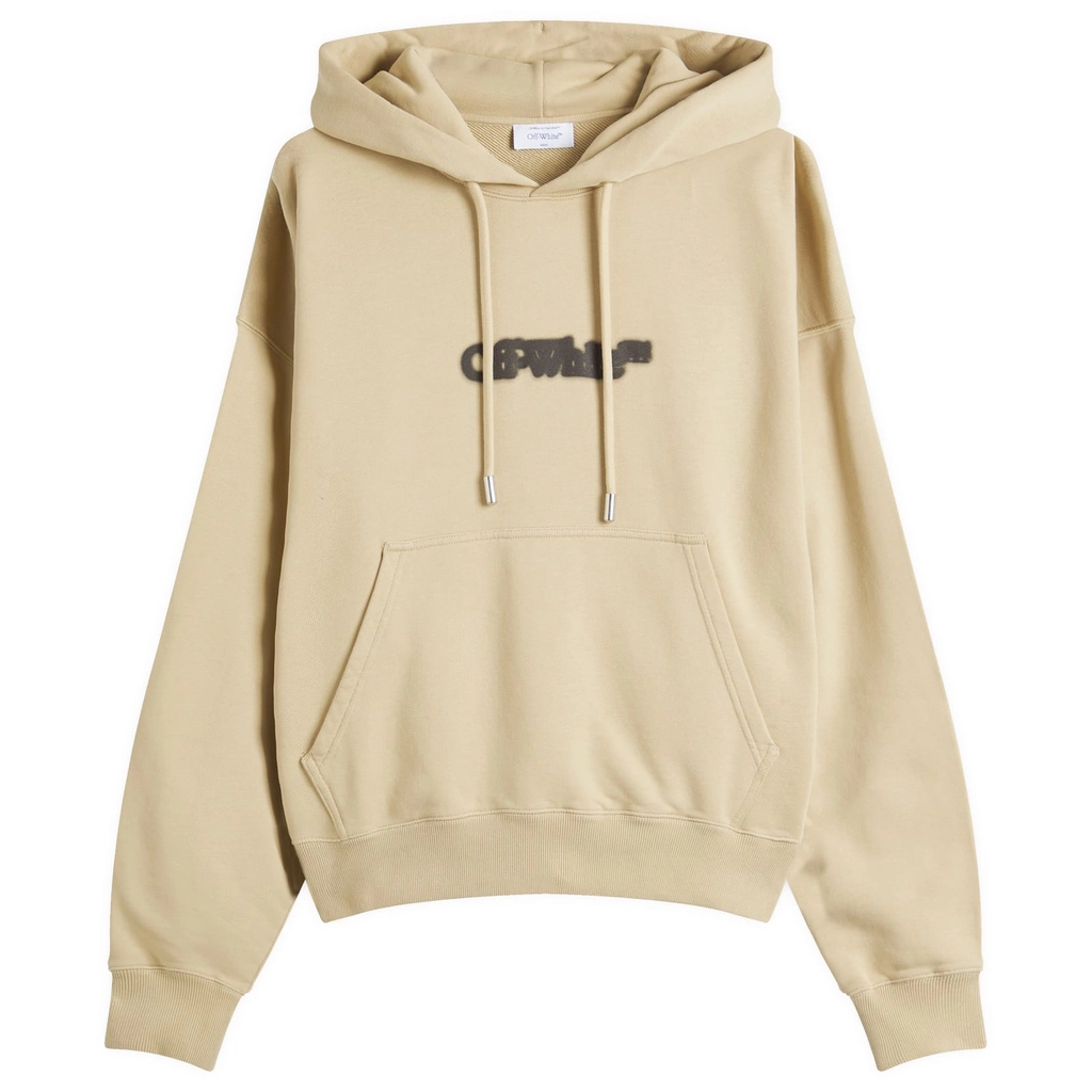 Off White Men's Spray Arrow Skate Hoodie Crème Brulee